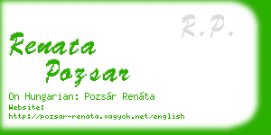 renata pozsar business card